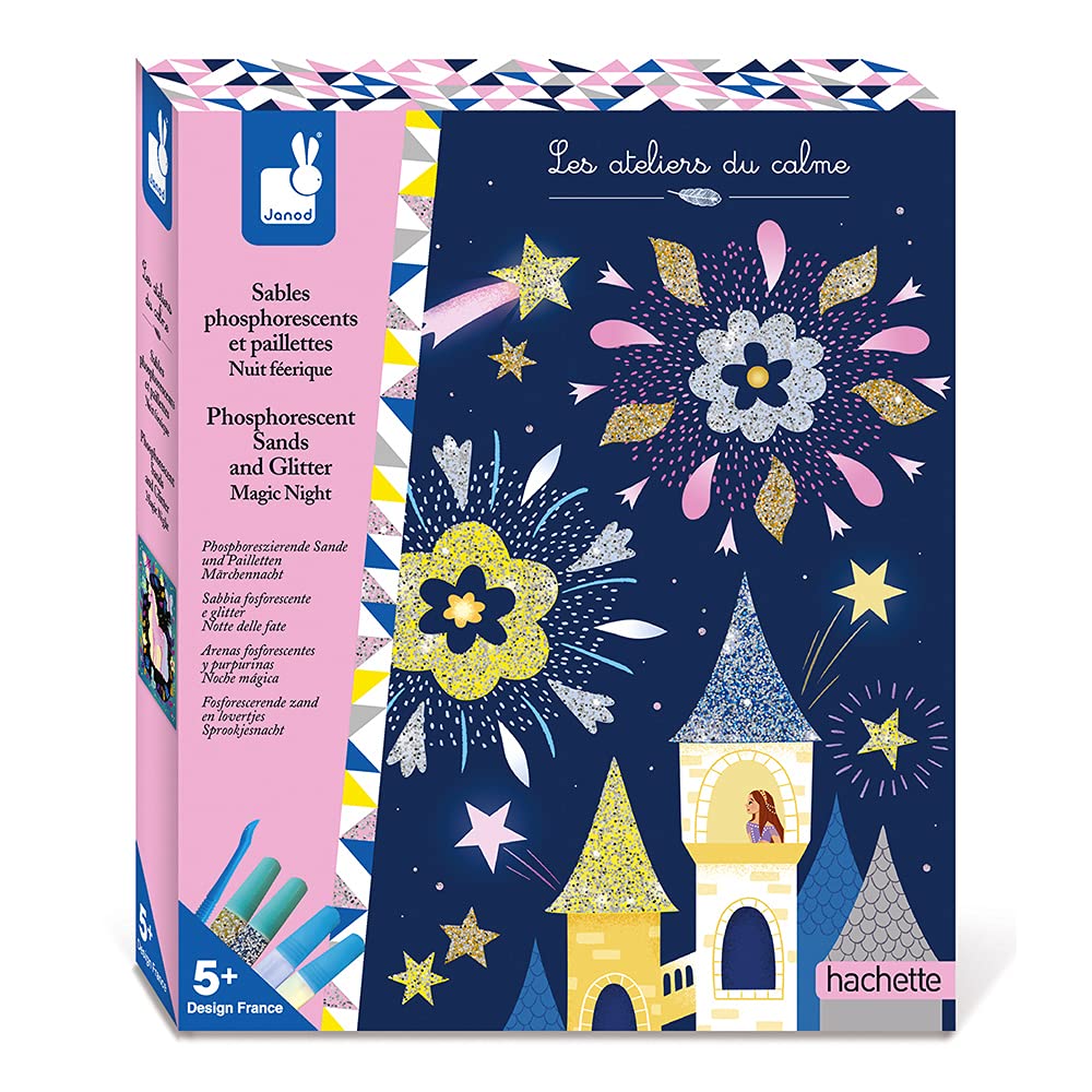 Janod Arts and Craft Kit - Magical Night Phosphorescent Sand And Glitter