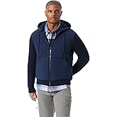 BASS OUTDOOR mens Full Zipper Front Water Resistant Hooded Sweater With Drawstring and Kangaroo Pockets Standard