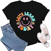 TIEEI Teacher Shirt for Women Preschool Teacher Tshirt Helping Little Minds Grow Tee Top