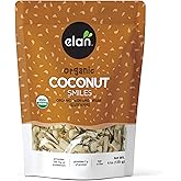 Elan Organic Coconut Smiles, 125g, Dried Coconut, Lightly Roasted, Unsweetened Coconut Chips, No Sugar Added, Non-GMO, Vegan,