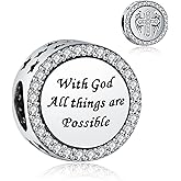 925 Sterling Silver Charms Fit Pandora Charms Bracelet God Has You In His Arms I Have You In My Heart Fit Wife Mother's Day Christmas Birthday Gift
