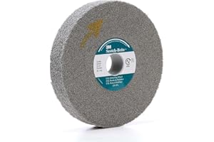 3M Scotch-Brite XL-WL Deburring Abrasive Wheel, Silicon Carbide, 6" Diameter, 1" Width, 1" Arbor, 8S, Fine Grit (Pack of 1)
