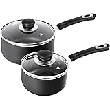 Utopia Kitchen Nonstick Saucepan Set with Lid - 1 Quart and 2 Quart Multipurpose Pots Set Use for Home Kitchen or Restaurant 