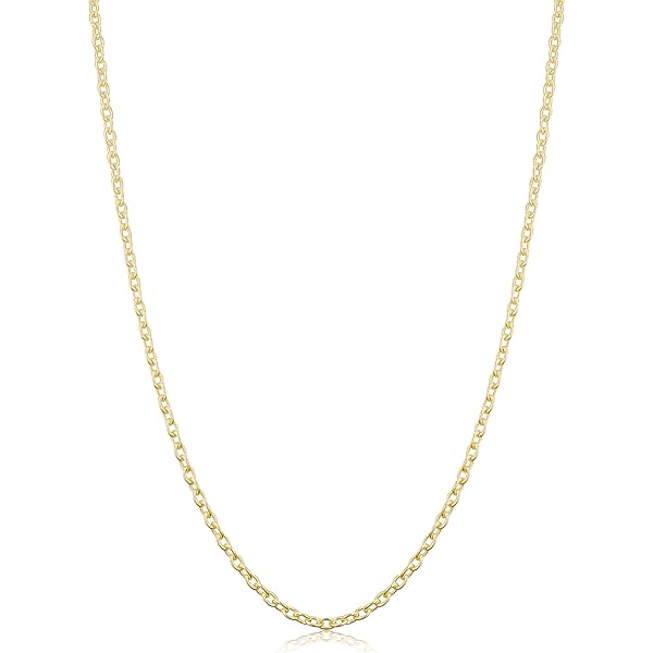 Amazon.com: KISPER 24k Gold Cable Link Chain Necklace – Thin