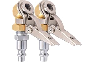 SAFELIFE 1/4" FNPT Ball Foot Air Chuck with Clip, Truck Auto Car Tire Hose Tool, Clip-on Ball Inflator Air Chuck Air Compressor Accessories