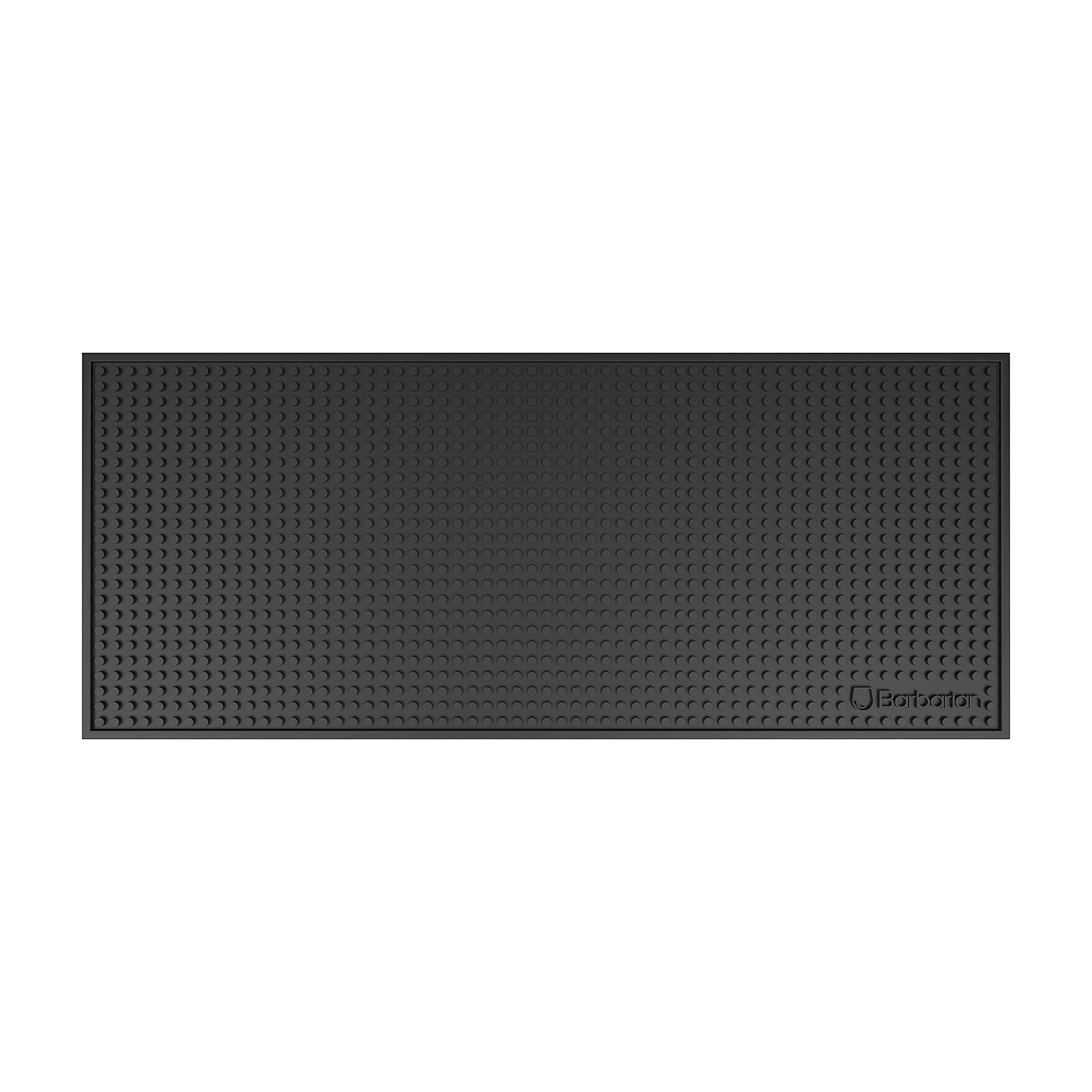 Barbarian Bar Service Mat Drinks Runner Non-Slip Rubber Backing 600mm x 250mm Black Heat-Resistant Highly Durable Dishwasher Safe Flexible Heavy Duty Gripped (Signature)