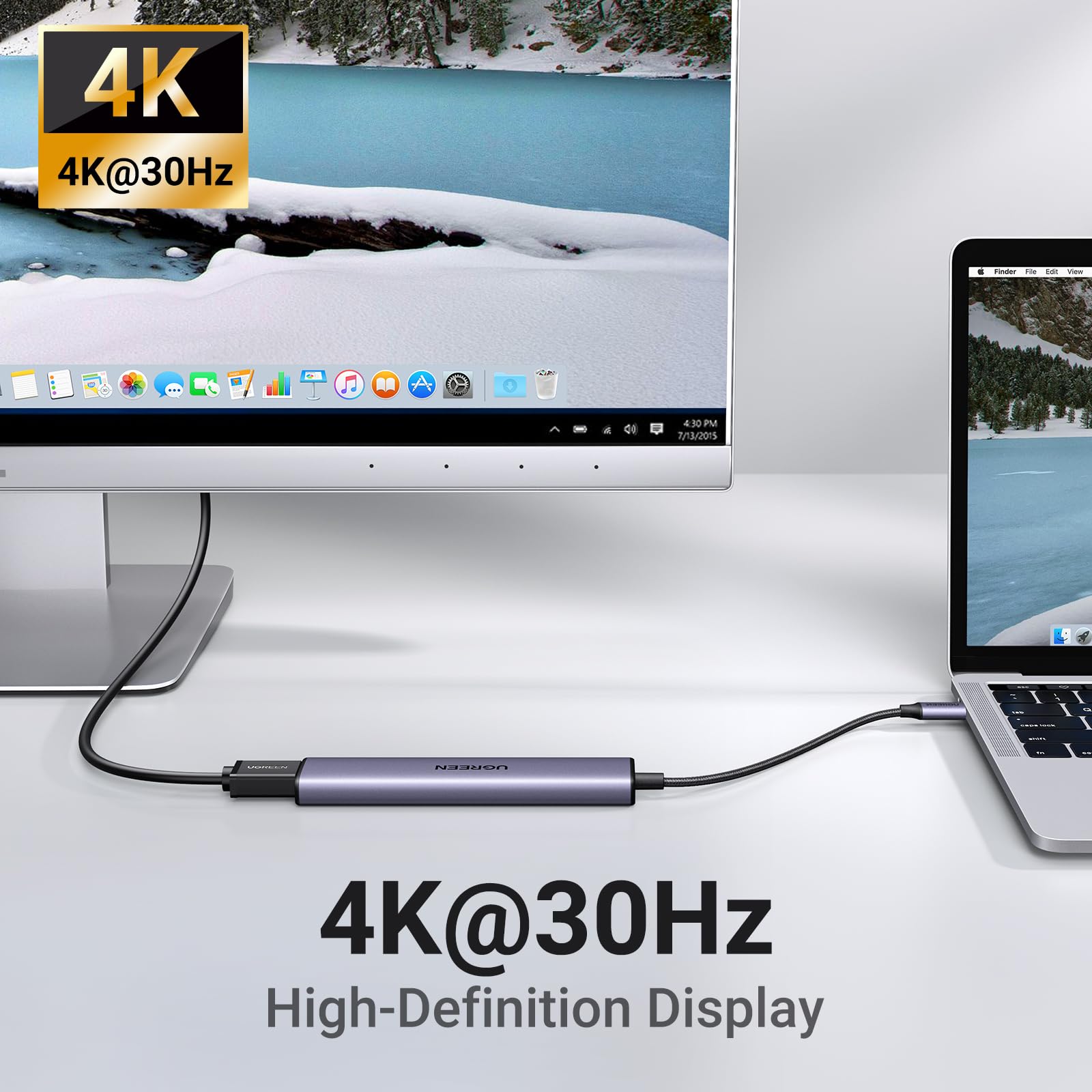 UGREEN Revodok 105 USB C Hub 5 in 1 Multiport Adapter 4K HDMI, 100W Power Delivery, 3 USB-A Data Ports, USB C Dongle for MacBook Pro/Air, iPad Pro, iMac, iPhone 16 Pro/Pro Max, XPS, Thinkpad