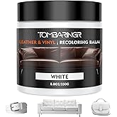 TOMBARINGR Leather Recoloring Balm Leather Repair Kit for Furniture Leather Dye for Furniture Car Seats Shoes Repair Leather Dye for Scratched and Faded Leather - White