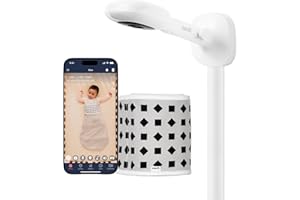 Nanit Pro Smart Baby Monitor, Nanit Pro Camera, Wall Mount, Breathing Band - White