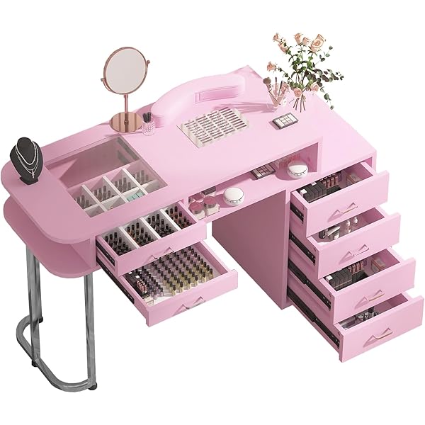 その他 SUITCASE NAIL DESK Portable Nail Manicure Table – Foldable