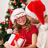 AWAVM 12 Styles Christmas Party Glasses Glitter Costume Eyewear Kids Adults view 2