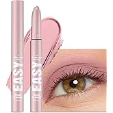 Wugbc Pink Matte Eyeshadow Stick - Long Lasting Cream Eyes Shadow Pencil Buildable Brightener Crayon Eyeliner Highlighter Makeup, Lightweight Waterproof & Smudge Proof for Easy Quick Application