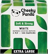 The Cheeky Panda Bamboo Large Paper Napkins Pack of 100 40x40cm 2 Ply