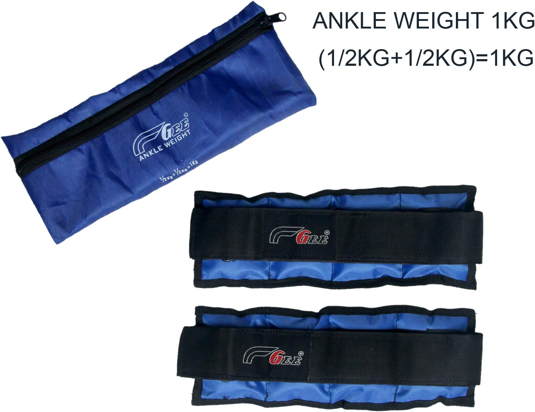 Gee Ankle Weight 1kg (1/2kgx2) Blue