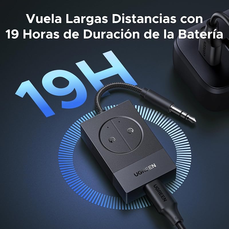 Transmisor Bluetooth 5.4 para TV Aux 3.5mm Emisor Bluetooth Jack