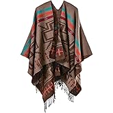 PAMEILA Women's Shawl Wraps Open Front Poncho Cape Oversized Sweaters Casual Cardigan Shawls for Fall Winter