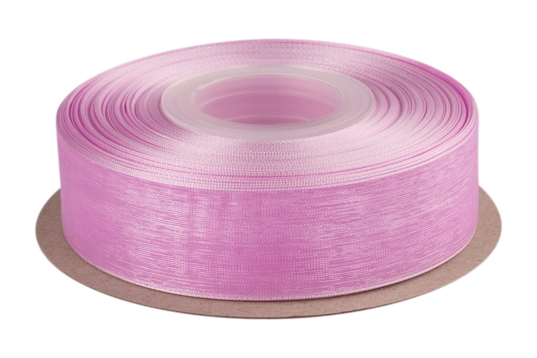 Ribbonitlux 25mm Sheer Organza Ribbon, Lilac Mist Shimmer Chiffon Ribbon 45M-Roll, Ideal for Wedding Events Christmas Decaration Making Floral Bouquets DIY Crafts
