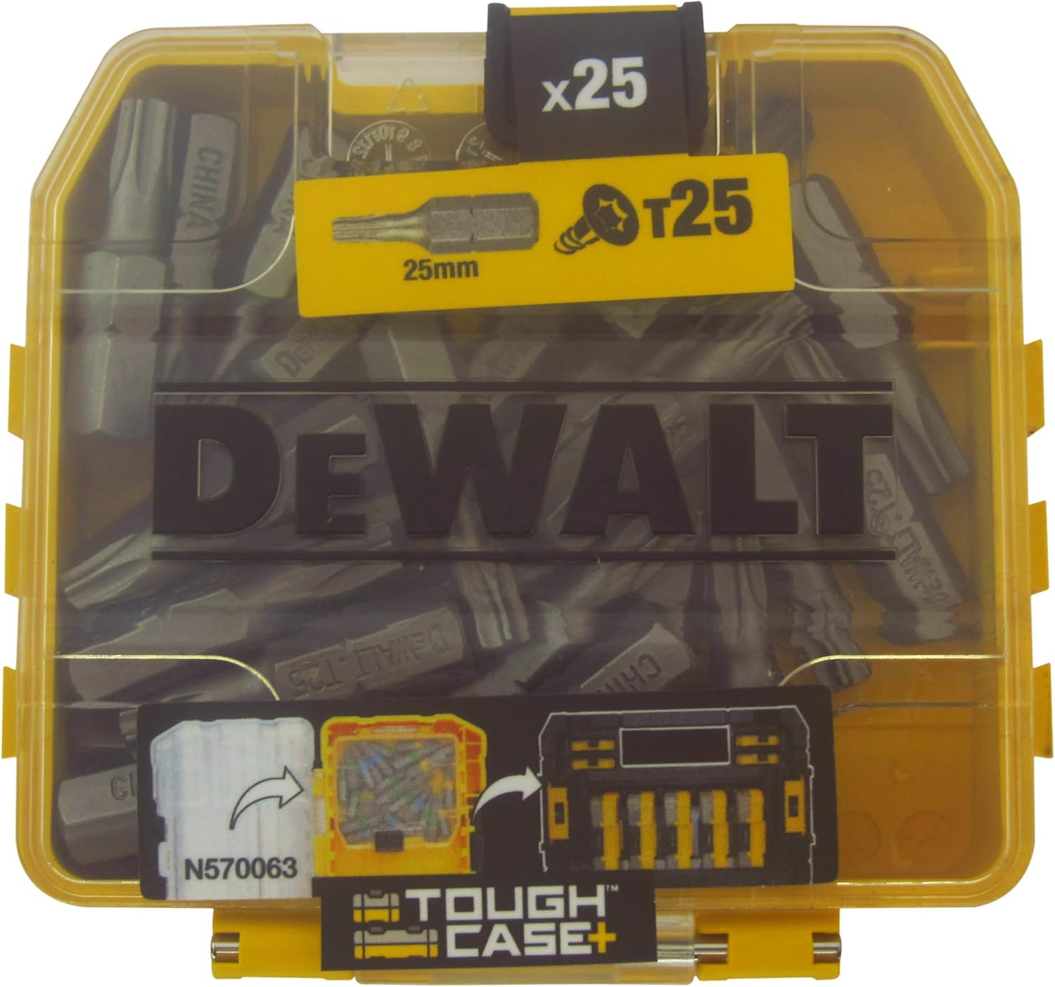DEWALT DT7962-QZ Tic Tac Box with 25xT25 25mm, 25 mm