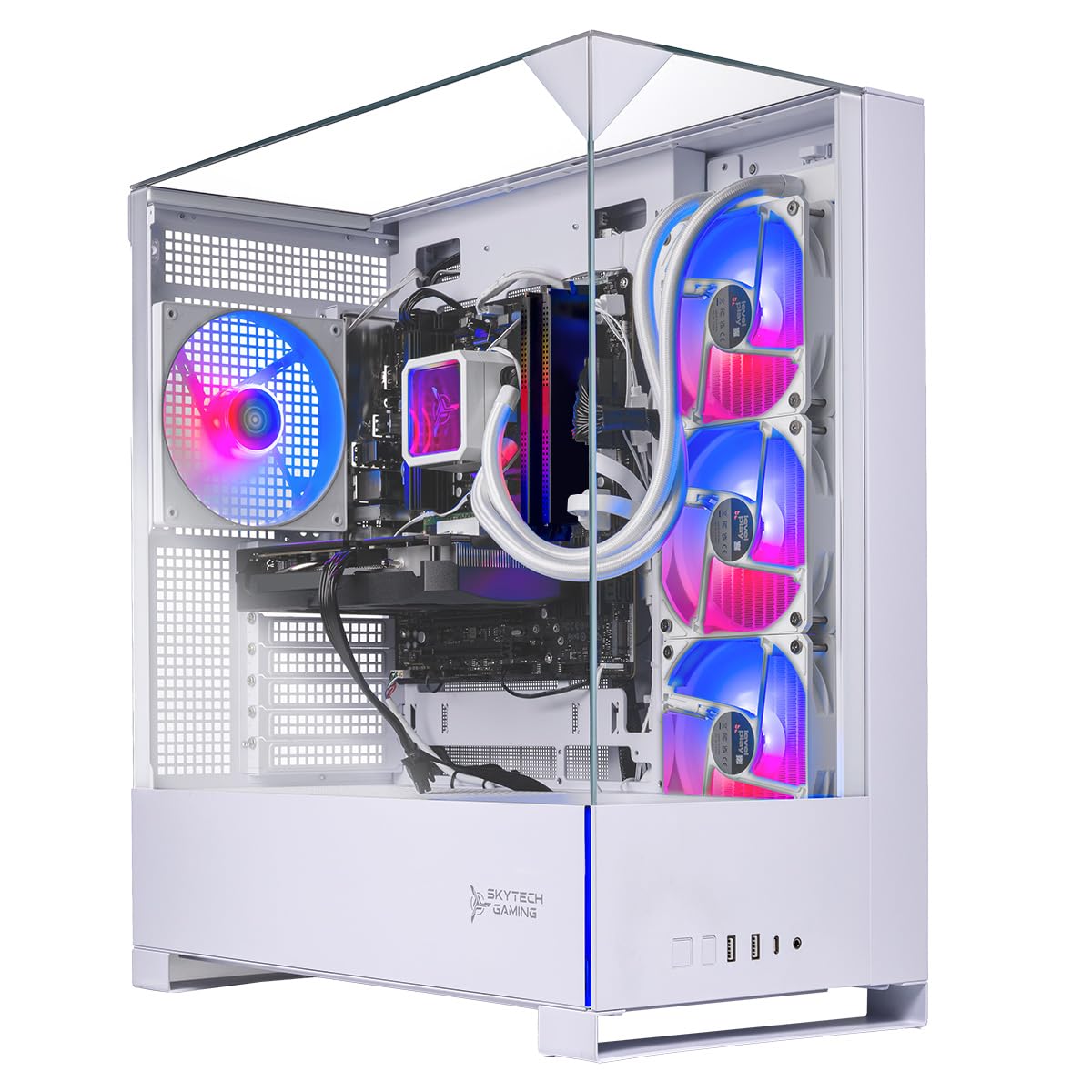 Skytech Gaming Archangel 5 Gaming PC, AMD Ryzen 7 7800X3D 4.2GHz, NVIDIA RTX 5060 Ti 16GB, 1TB NVMe SSD, 32GB DDR5 RAM 6000, 750W Gold PSU, 360 ARGB AIO, Wi-Fi, Win 11, Desktop
