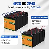 ECO-WORTHY 12V 30Ah LiFePO4 Battery Rechargeable Deep Cycle 4000+ Cycles view 6