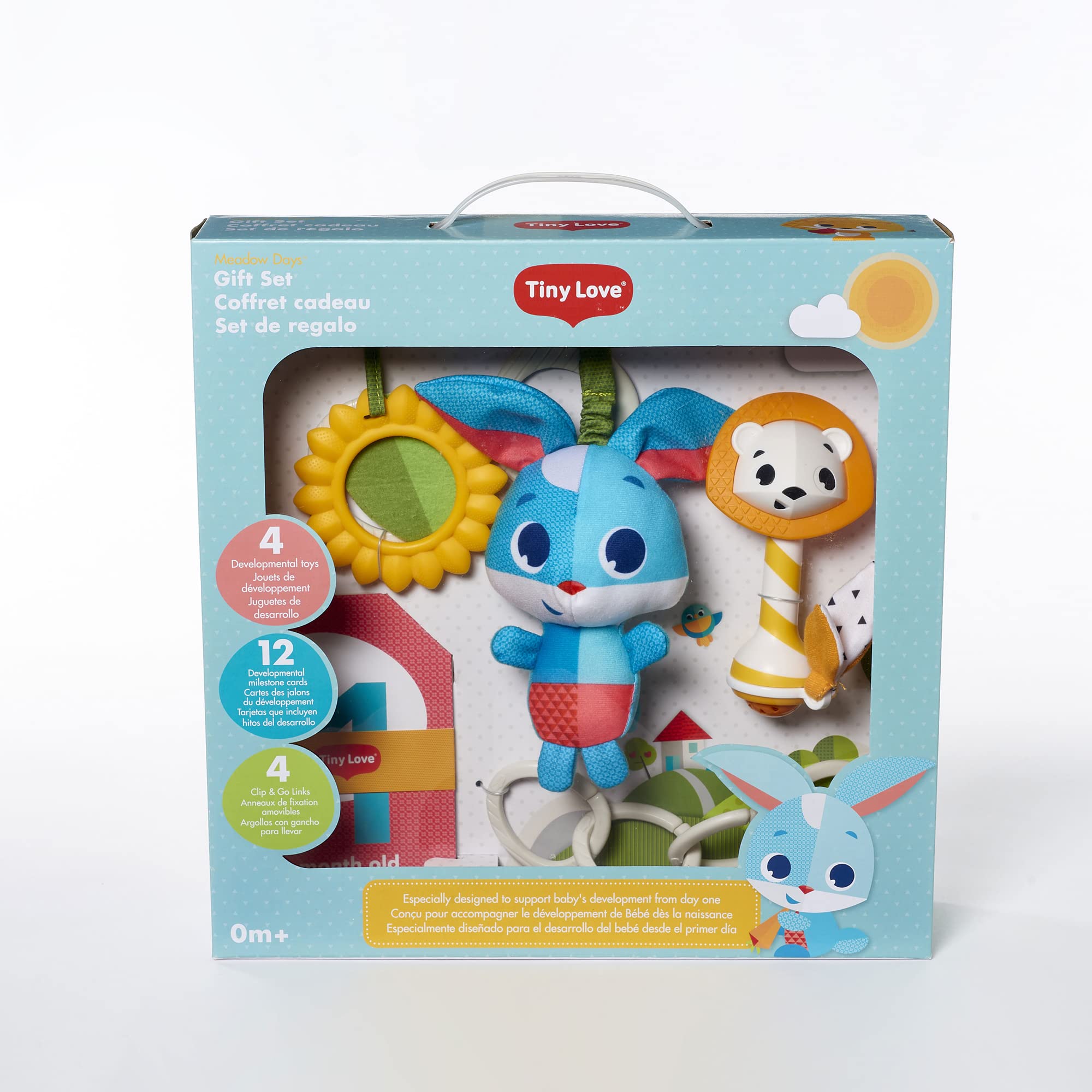 Tiny Love Meadow Days Gift Set, Baby Gift Set with Developmental Toys, Hand-Picked Take-Along Toys, 0m+