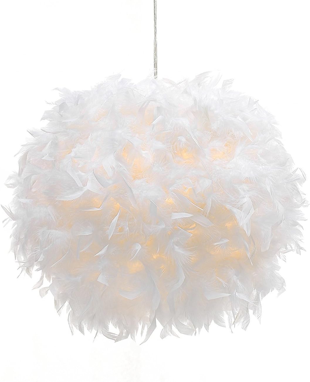 white fluffy lampshade