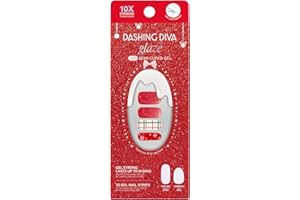 Dashing Diva Glaze Nail Strip Set - Plaid About You - Long Lasting, Chip Resistant, Semi-Cured Gel Nail Strips - Holiday Gel Set - 4-Piece Manicure Kit with 32 Strips