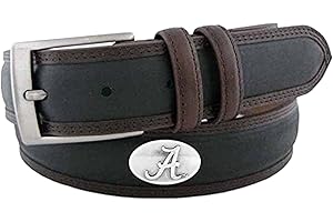 ZEP-PRO ZeppelinProducts UAL-BBLPS-BLK-34 Alabama Concho Two Tone Leather Belt, 34 Waist