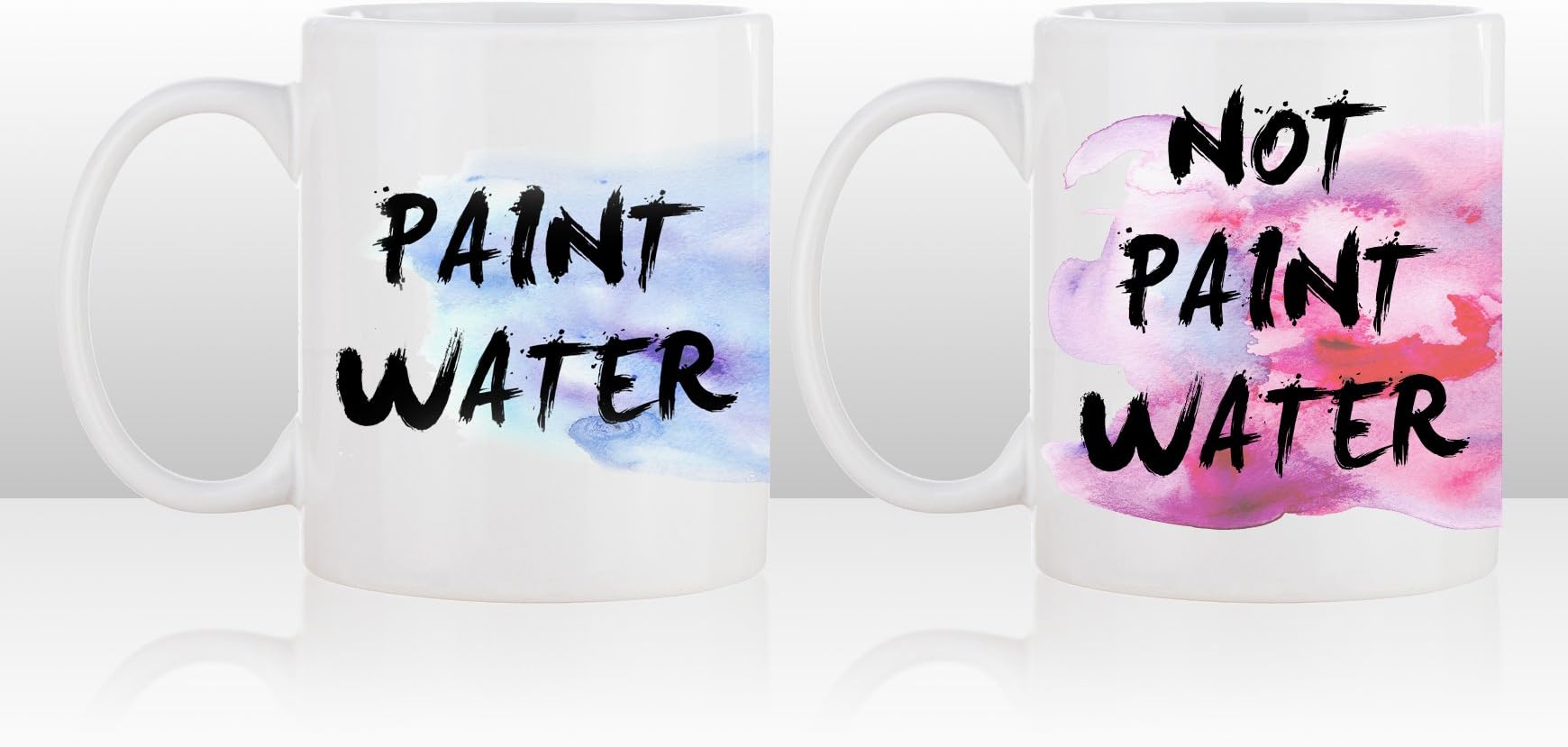 Paint Water & Not paint water - Set of two mugs (11oz)