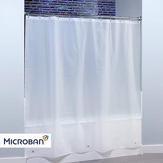 SlipX Solutions Mildew Resistant Clear Shower Curtain Liner with
