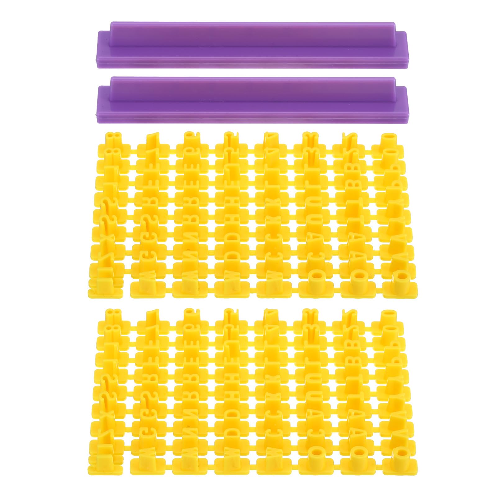 PATIKIL Polymer Clay Letter Stamps, 144pcs Alphabet Clay Stamps Number Cutters Reusable Patterns for Polymer Clay Christmas Earrings Jewelry Making DIY Craft