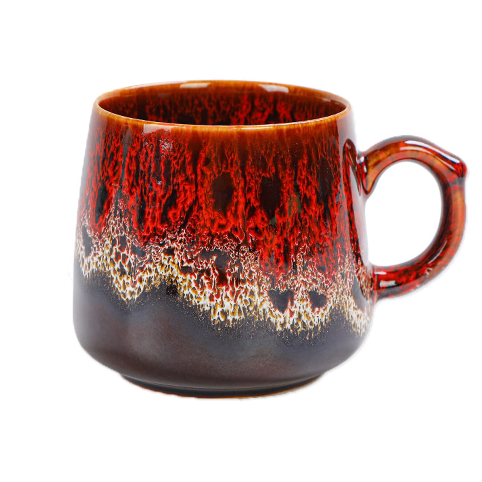 TuYines Coffee Mug,400ml Ceramics Coffee Cup,Stoneware Coffee Mugs,Tea Mugs,Porcelain Coffee Mug,Cappuccino Cups,Pumpkin Shape Cups for Office and Home, Gift and Present