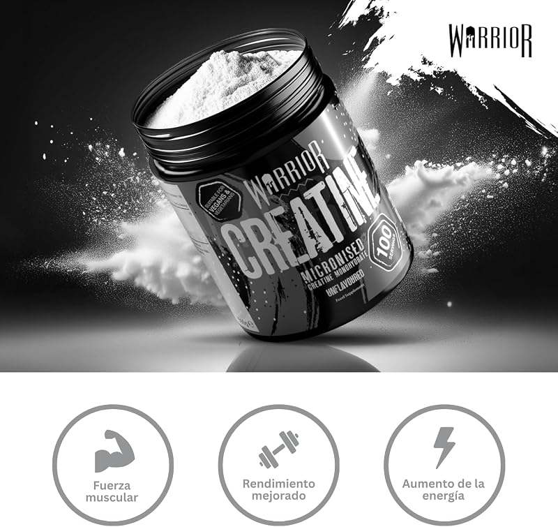 Creatina Monohidrato Polvo 500 g, Vegana – Sin Sabor (Neutro)