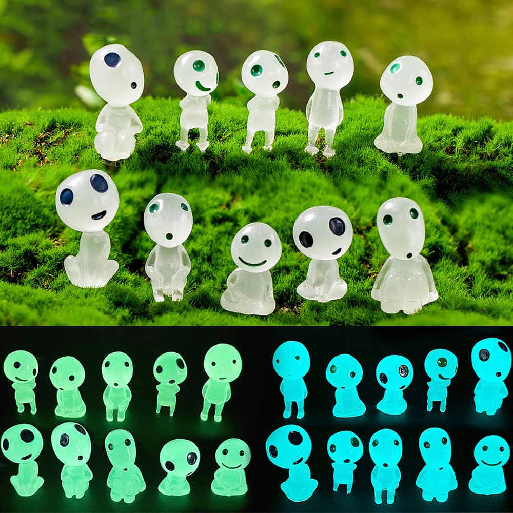 Finyoffiy 20Pcs Glow in the Dark Tree Spirits Glow in Dark Tree Elves Fairy Mini Glow Fairy Garden Accessories Outdoor for Decor Plant Tree Patio Lawn Terrace Balcony Yard Micro Landscape Kit (20Pack)