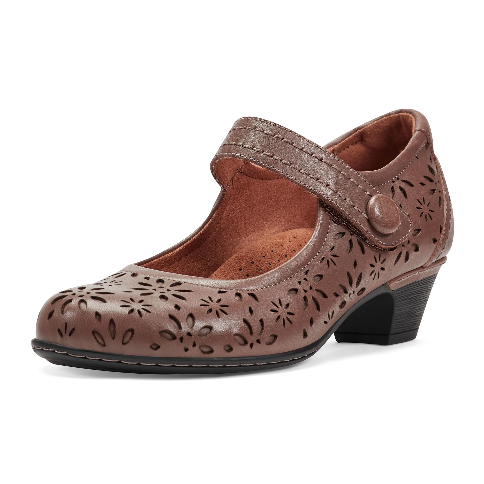 Cobb Hill Alesia Women’s Pump, 6.5 B(M) US, Brown Leather