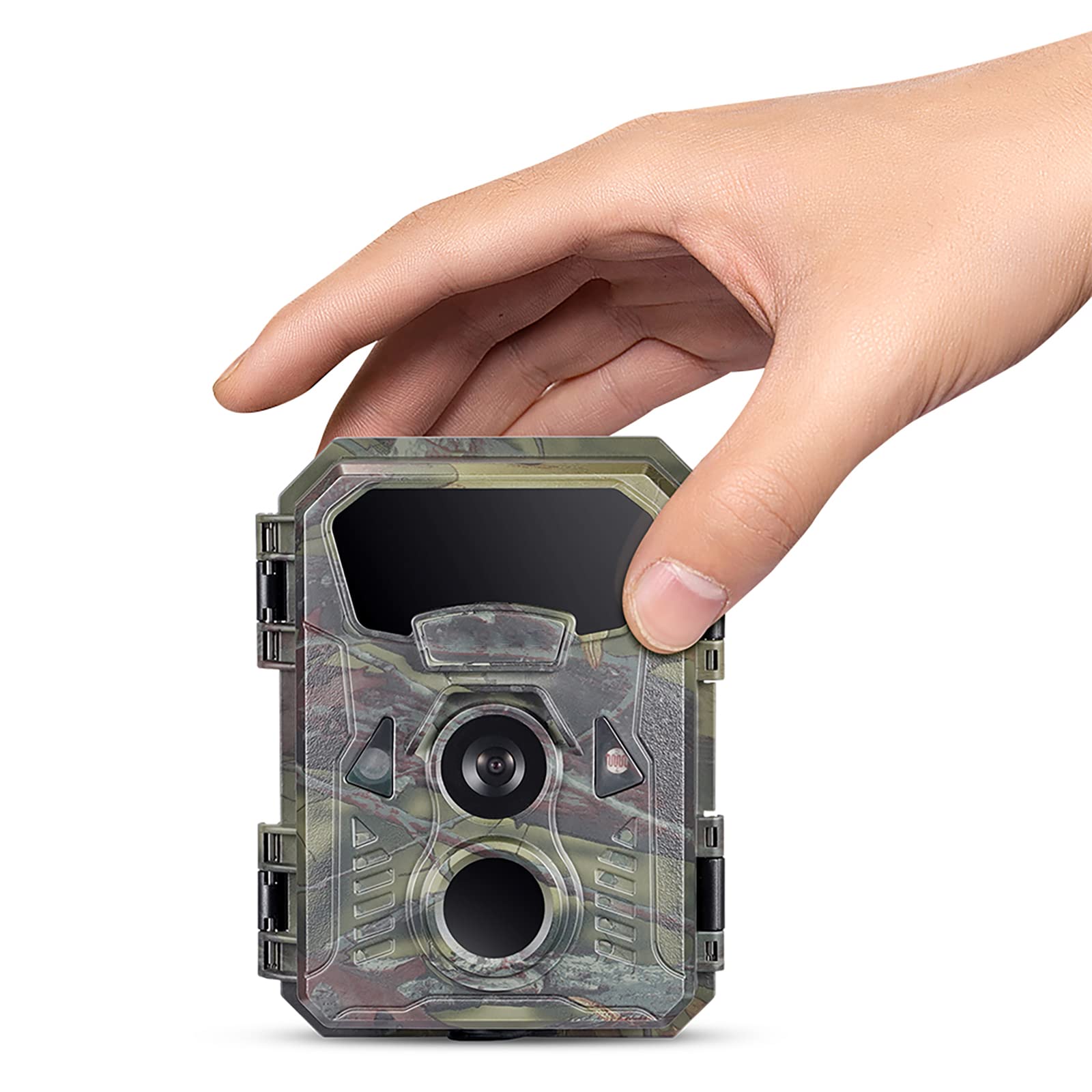 Mini Wildlife Camera 1080P 16MP, Trail Camera with 850nm HD No Glow Night Vision Game Camera with 0.4s Trigger Time IP66 Waterproof for Hunting Wildlife Scouting Garden Home Security