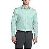 Van Heusen Mens Dress Shirt Regular Fit Ultra Wrinkle Free Flex Collar Stretch Solid