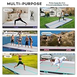 KIKILIVE Inflatable Air Gymnastics Tumbling Mat