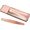 Tweezerman Rose Gold Mini Slant Tweezer with Case