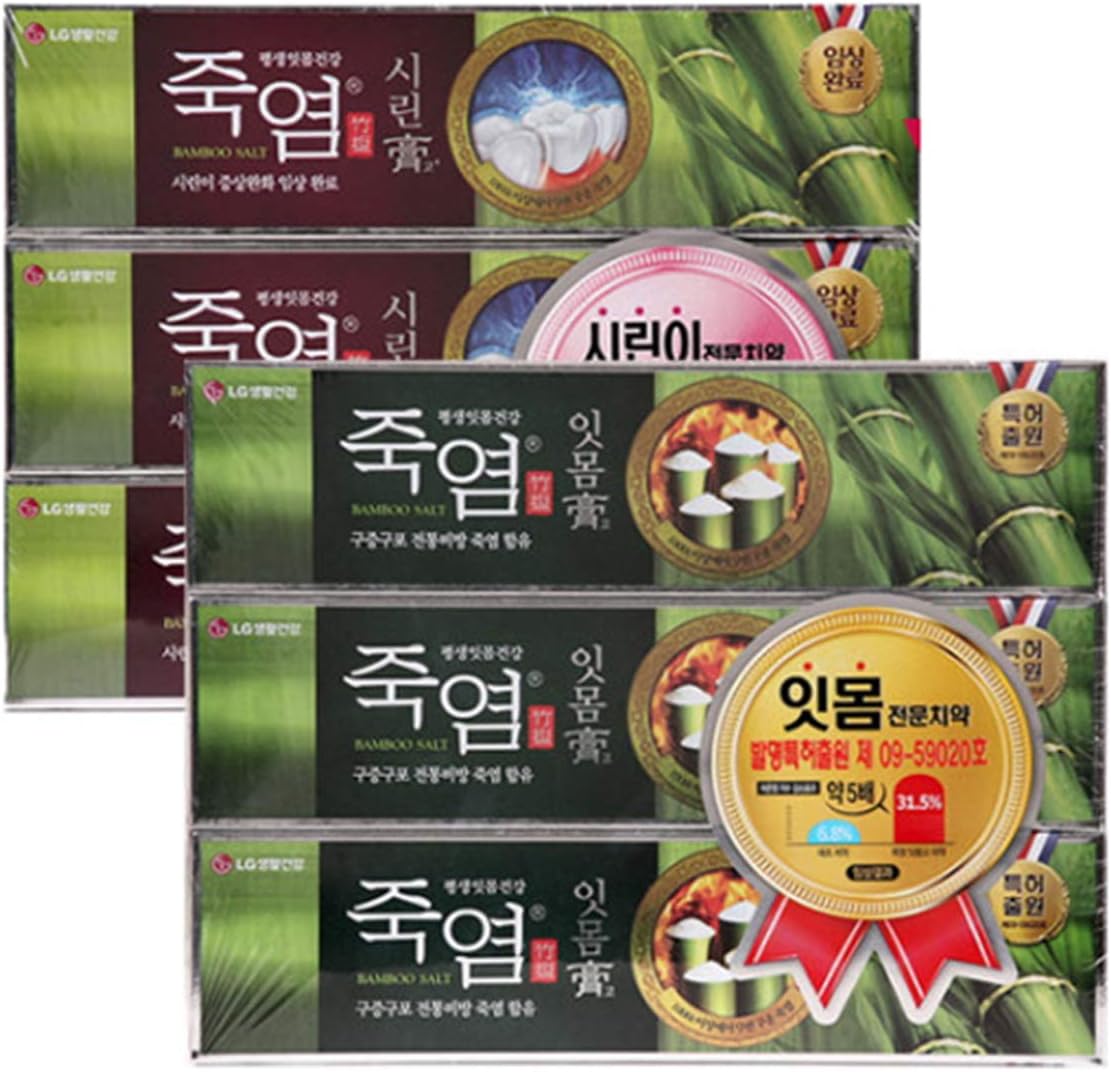 [LG HnB] Bamboo salt gum. Crying toothpaste/竹塩ガムと。つぶれた歯磨き粉 120gx6個（海外直送品）
