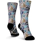 ChalkTalkSPORTS Lacrosse Performance Mid-Calf Socks - Multiple Designs - Graphic Flex Lacrosse Socks - Youth and Adult