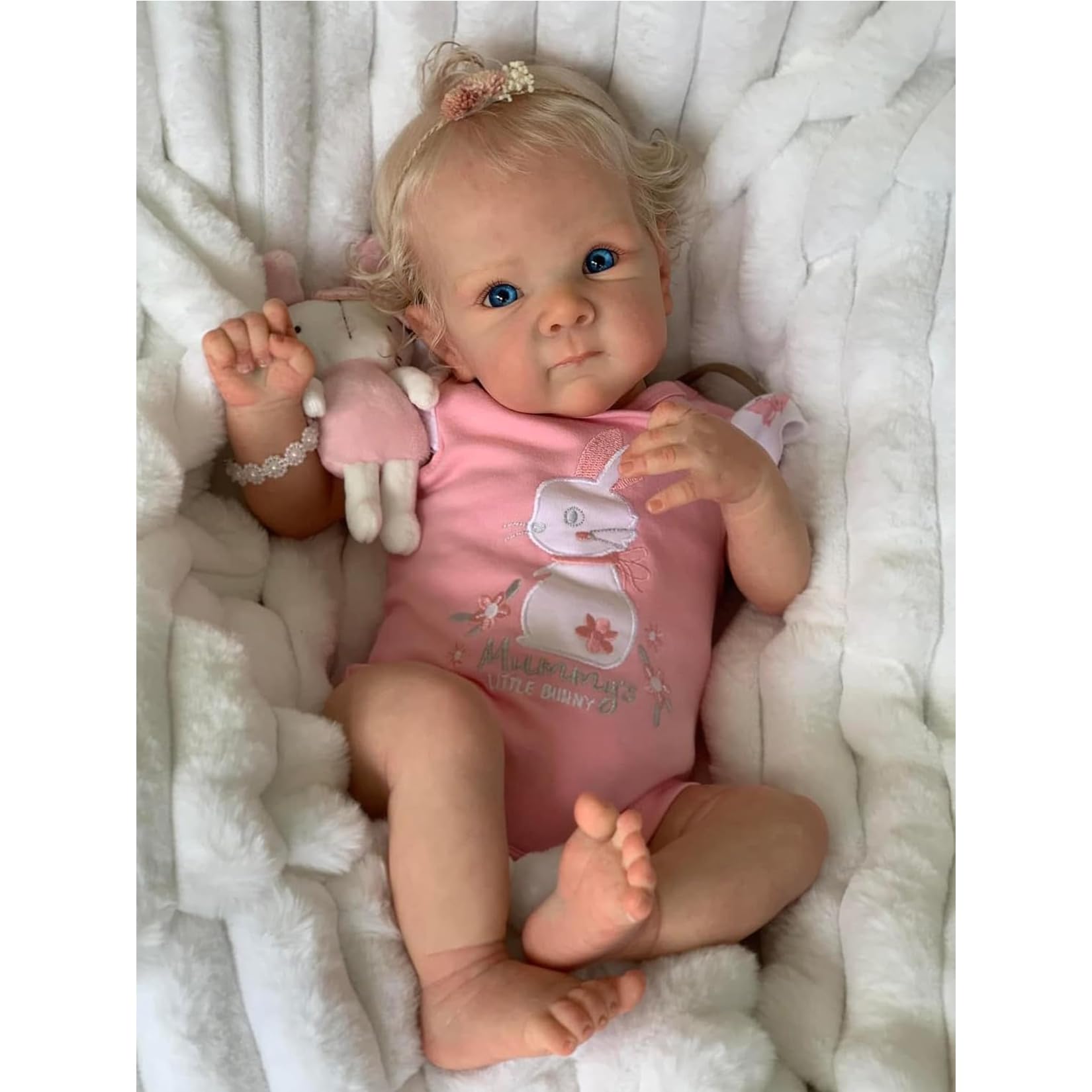 BNNPUU Reborn Baby Doll - 19 Inch Lifelike Boy, Soft Fabric, Like A Real Baby