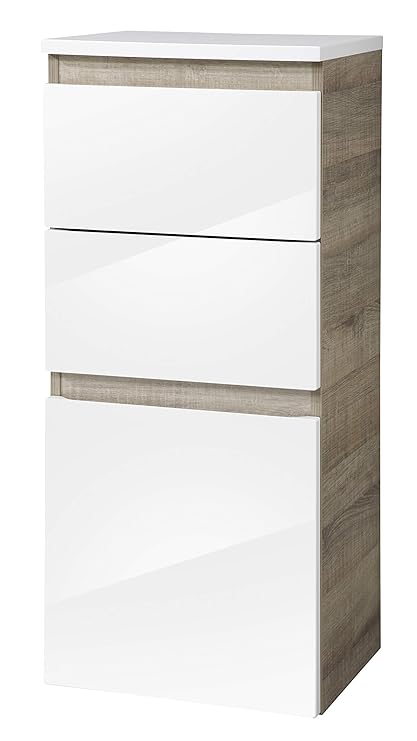 FACKELMANN Midischrank PIURO/Soft-Close-System & gedämpfte Scharniere/Maße (B x H x T): ca. 40,5 x 89,5 x 30,5 cm/Türanschlag