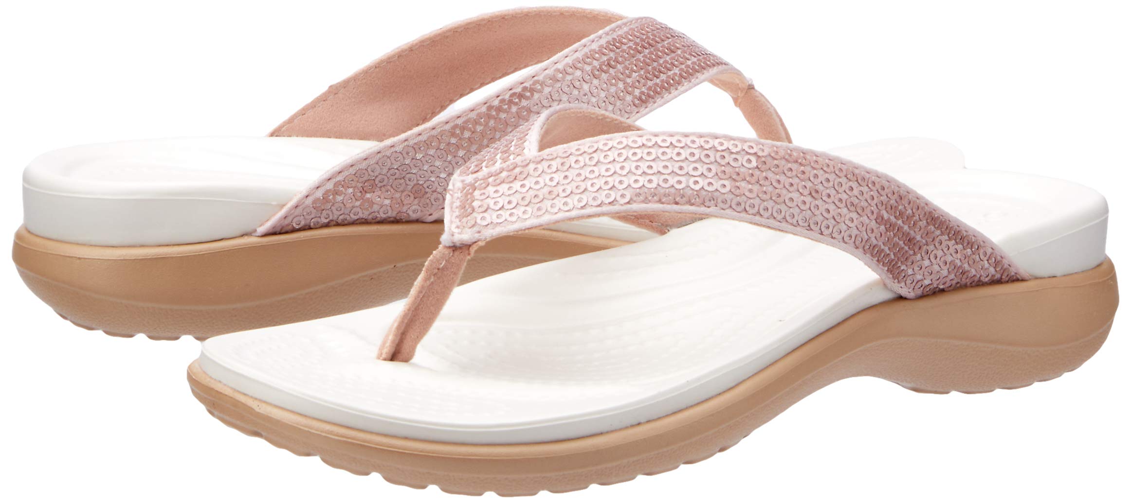 crocs sequin flip flops