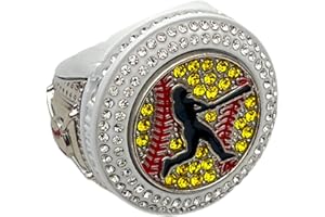 GENERIC Discount Sports Rings, Softball Batter FINALIST RING — Player Award, assorted colors and gemstones