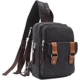 Arbag Small Cute Backpack Vintage Casual Canvas Shoulder Bag Daypack 8528bag,Black