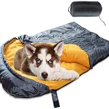 KUDES Waterproof Dog Sleeping Bag - Portable Travel Bed For Camping, Hiking, Indoor Use, 43"L X 27"W, With Storage Bag
