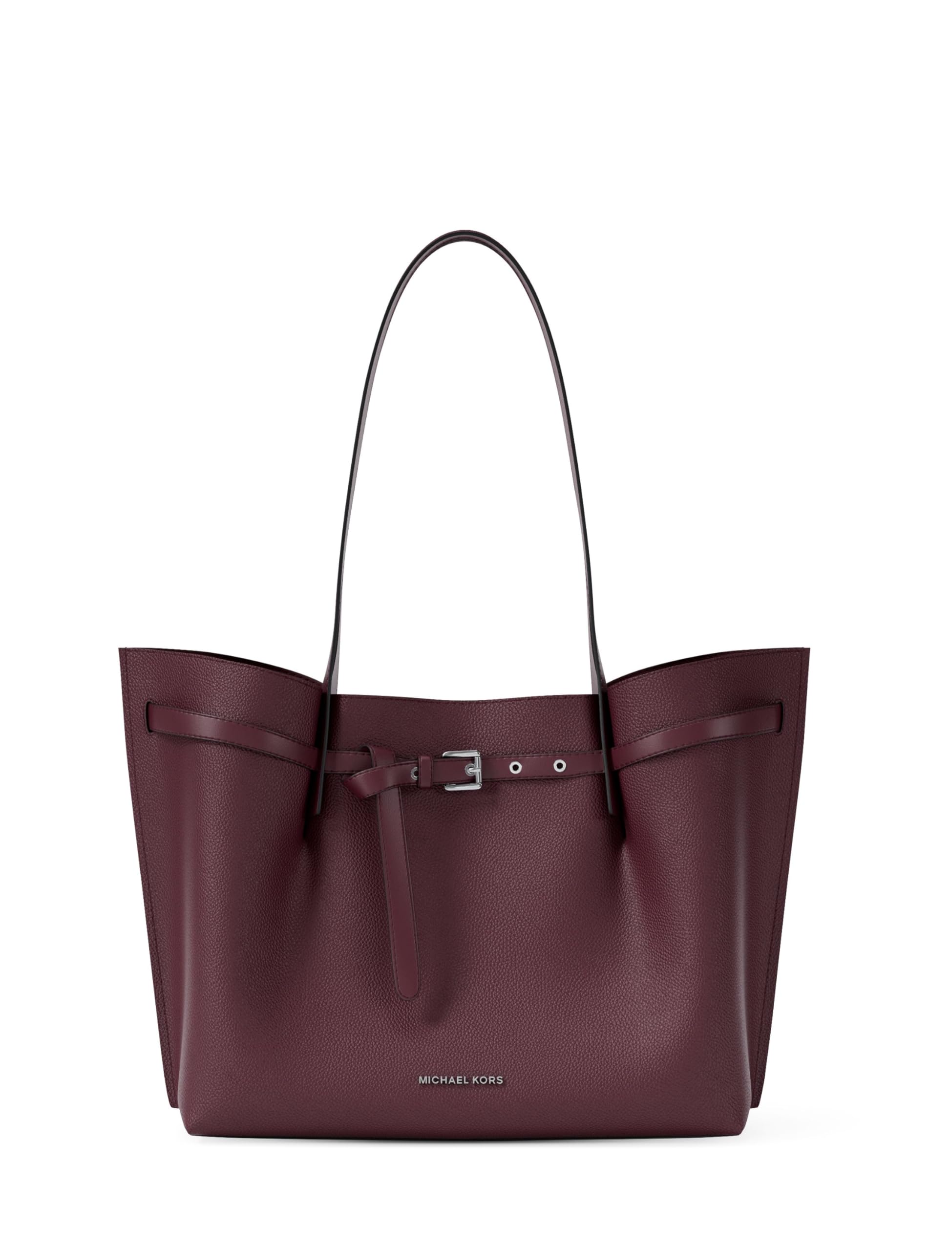 Michael Kors Women’s Emilia Large Tote, Oxblood/Pebbled Leather, One Size