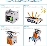 ACELIFE Solar Robot Kit 12-in-1 STEM Educational Toy Grey 190 Parts view 2