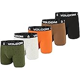 Volcom Mens Boxer Briefs 5-Pack - Cotton Stretch Ultra Soft Fly-Front Boxer Brief Underwear